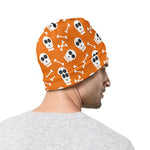 Halloween Skull Pattern Print Beanie