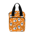 Halloween Skull Pattern Print Bible Tote Bag