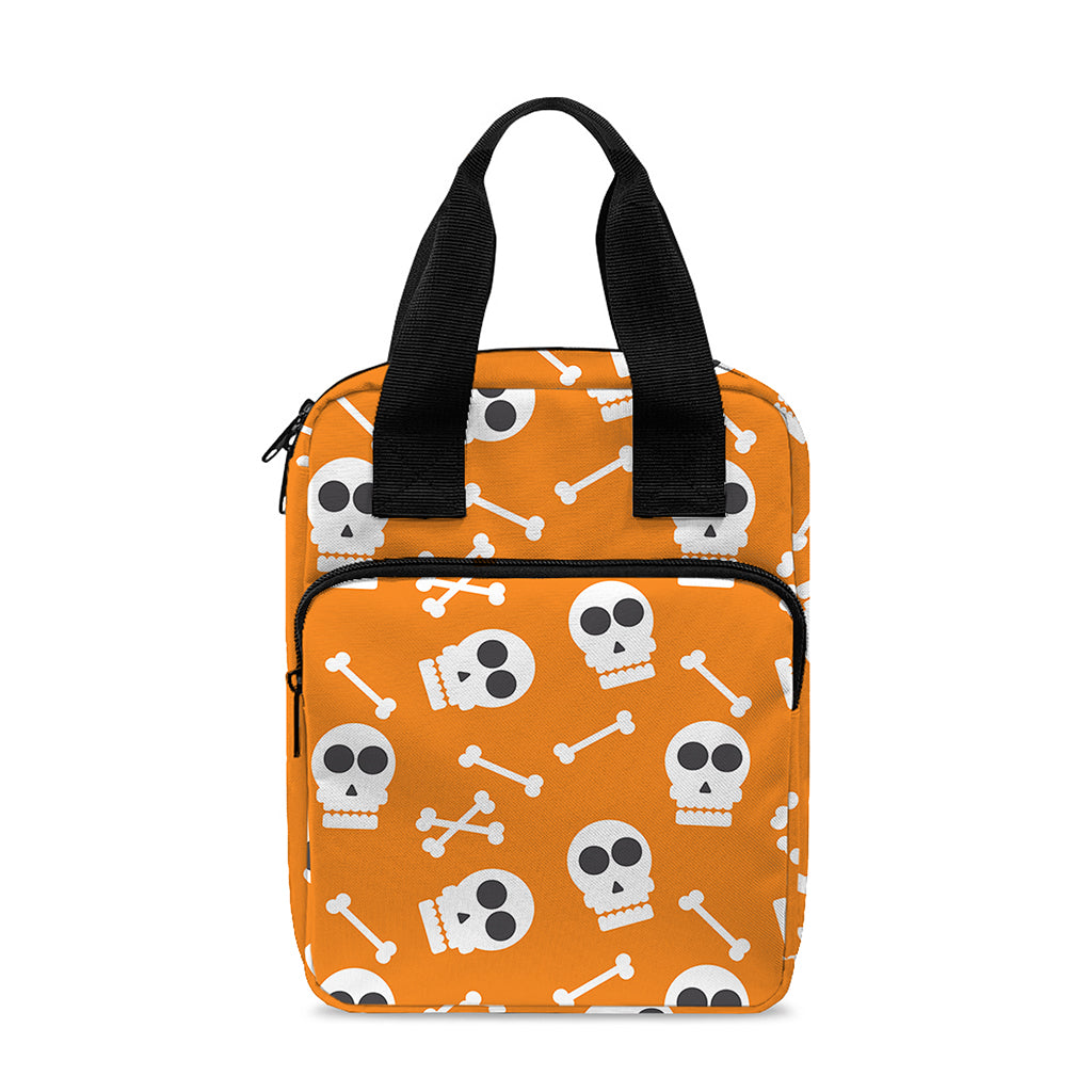 Halloween Skull Pattern Print Bible Tote Bag