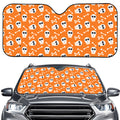 Halloween Skull Pattern Print Car Windshield Sun Shade