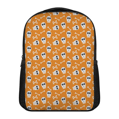 Halloween Skull Pattern Print Casual Backpack