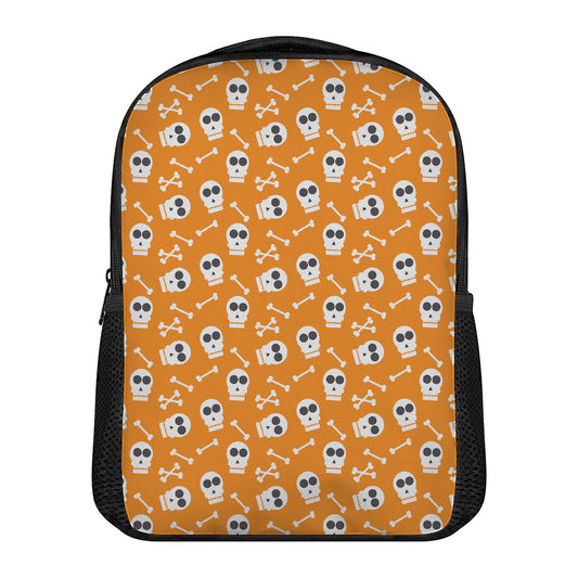Halloween Skull Pattern Print Casual Backpack