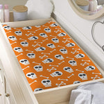 Halloween Skull Pattern Print Changing Pad Cover