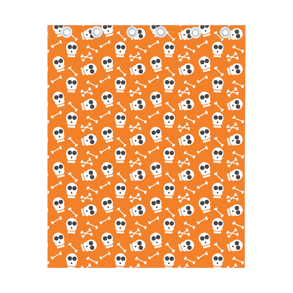 Halloween Skull Pattern Print Curtain