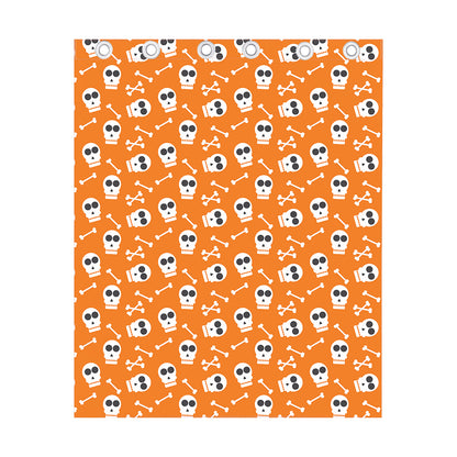 Halloween Skull Pattern Print Curtain
