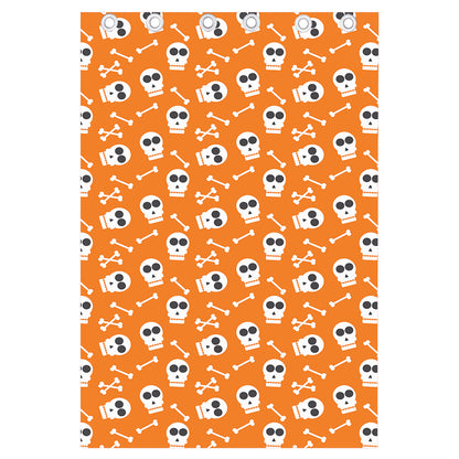 Halloween Skull Pattern Print Curtain