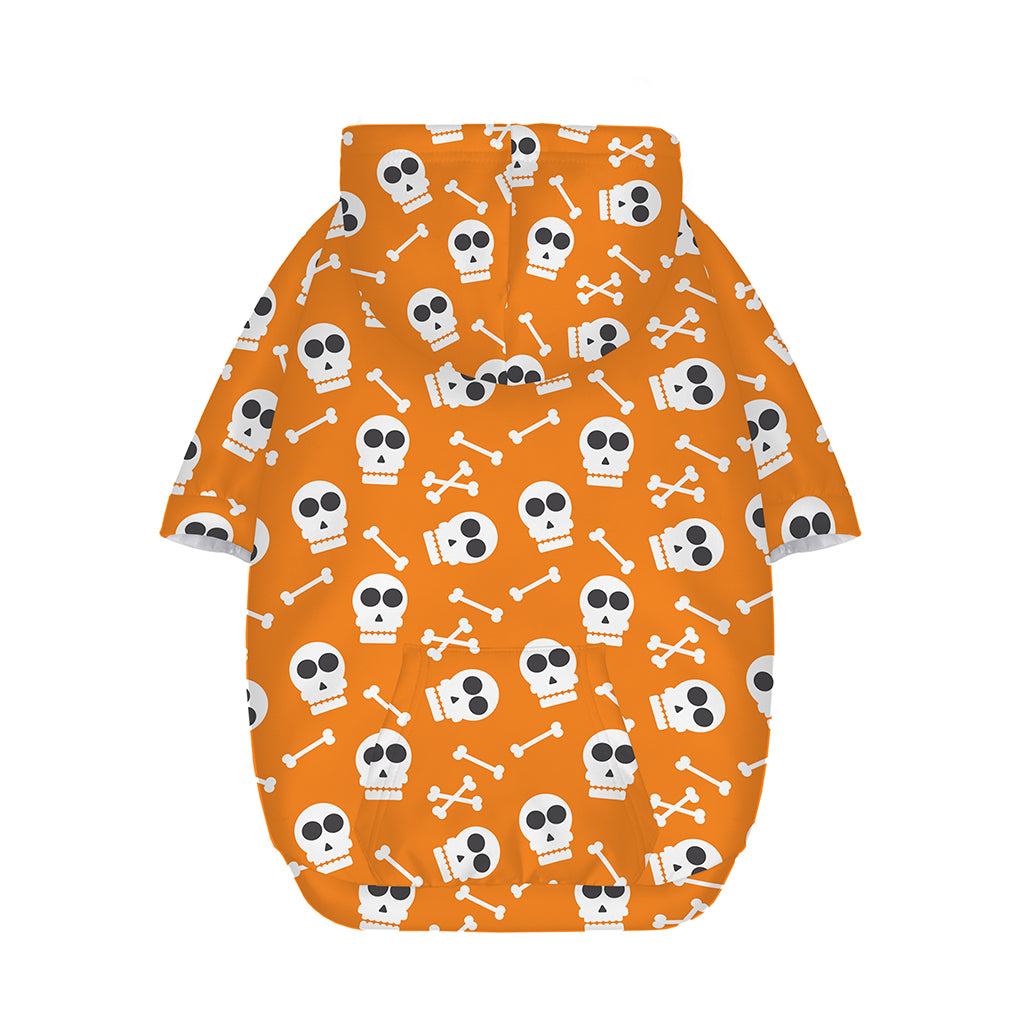 Halloween Skull Pattern Print Dog Zip Up Hoodie