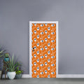 Halloween Skull Pattern Print Door Sticker