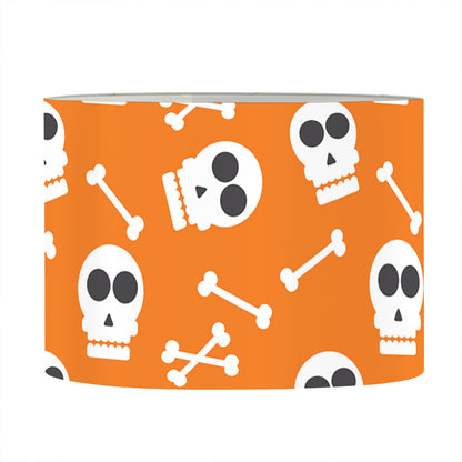 Halloween Skull Pattern Print Drum Lamp Shade