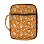 Halloween Skull Pattern Print Front Pocket Bible Bag