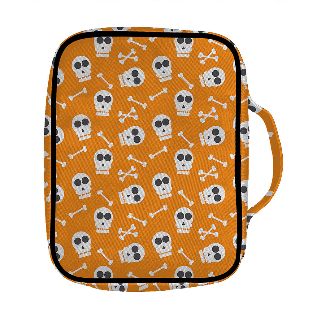 Halloween Skull Pattern Print Front Pocket Bible Bag