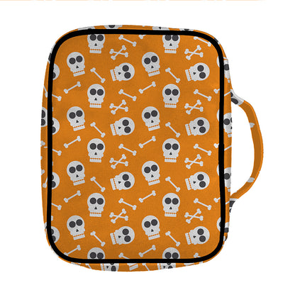 Halloween Skull Pattern Print Front Pocket Bible Bag