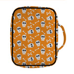 Halloween Skull Pattern Print Front Pocket Bible Bag