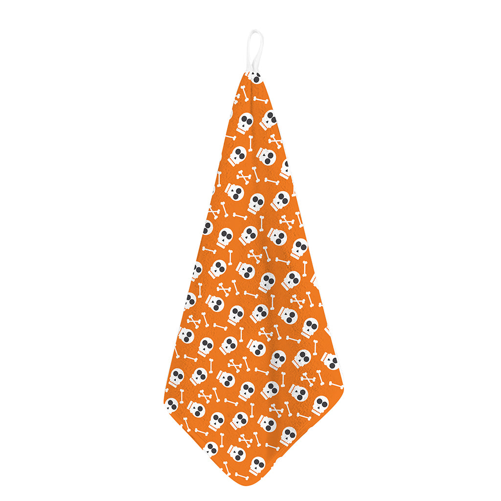 Halloween Skull Pattern Print Hand Towel
