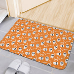 Halloween Skull Pattern Print Indoor Door Mat