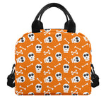 Halloween Skull Pattern Print Insulated Lunch Bag