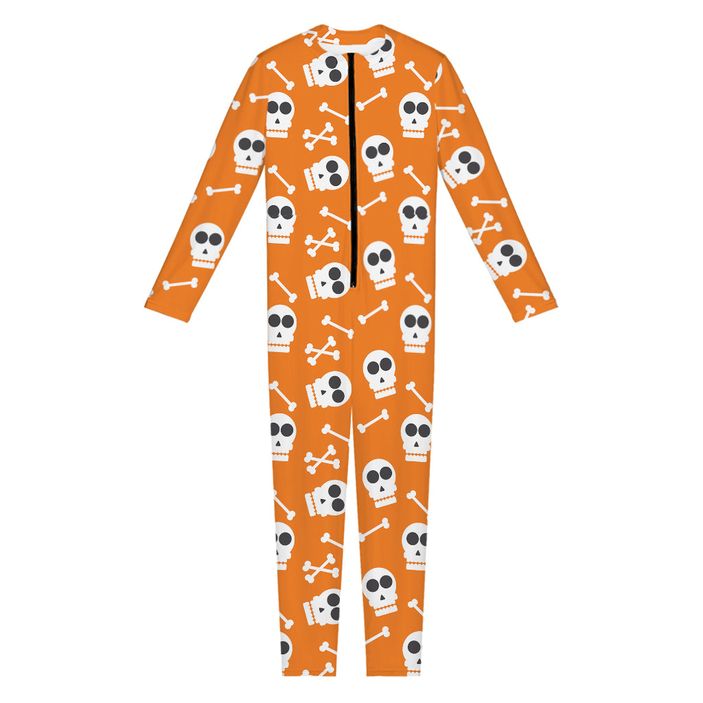 Halloween Skull Pattern Print Jumpsuit