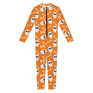 Halloween Skull Pattern Print Jumpsuit