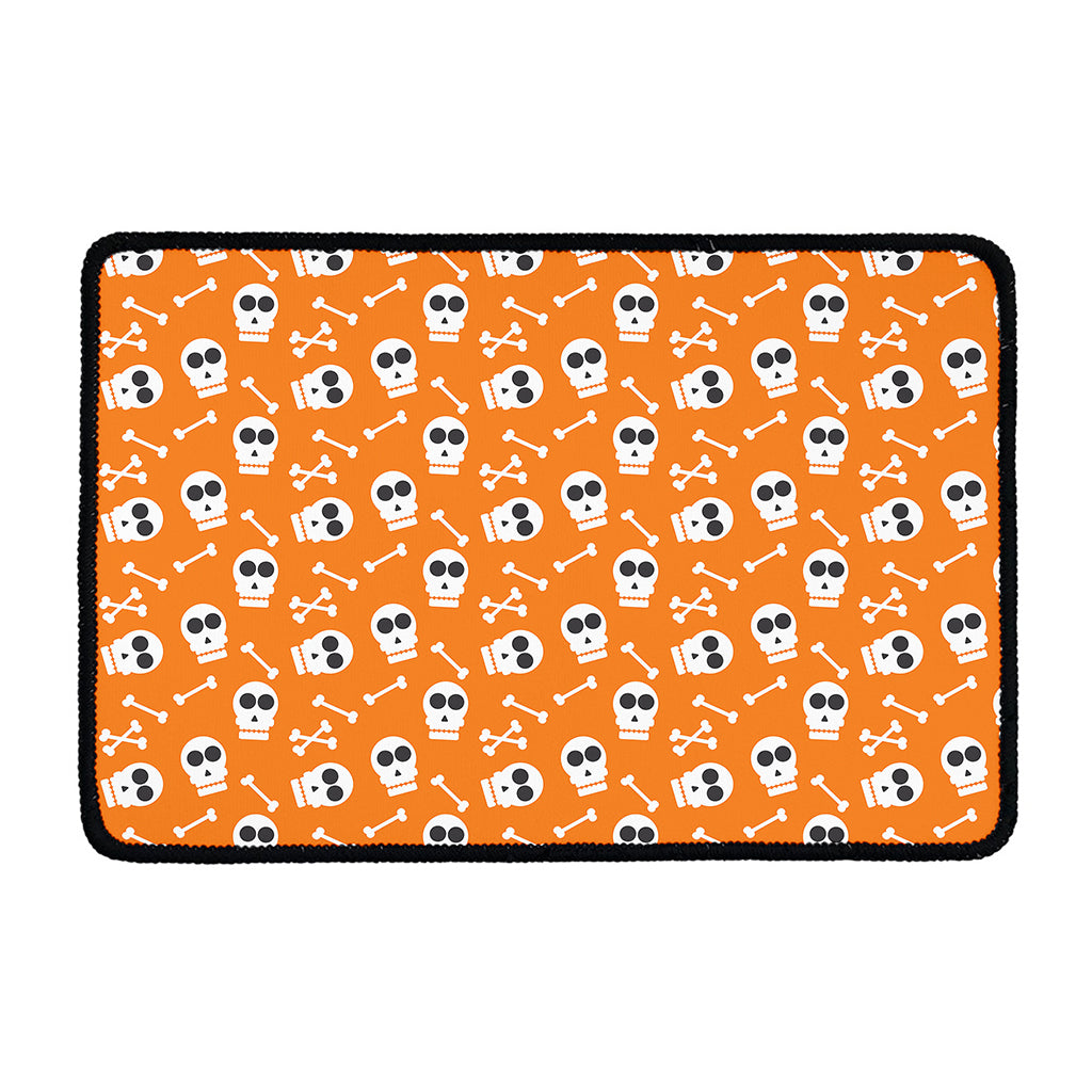 Halloween Skull Pattern Print Kitchen Mat