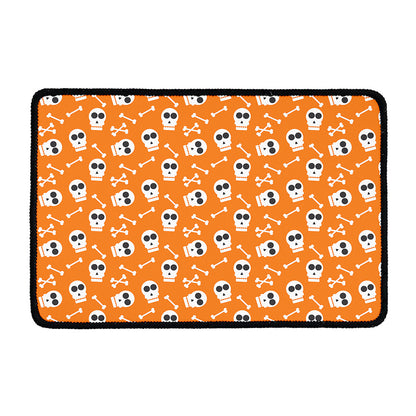Halloween Skull Pattern Print Kitchen Mat