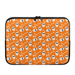 Halloween Skull Pattern Print Laptop Sleeve