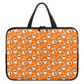 Halloween Skull Pattern Print Laptop Sleeve With Handle