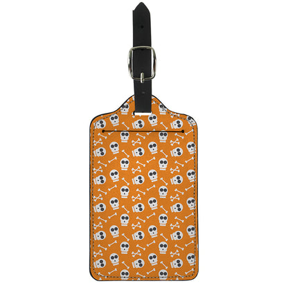 Halloween Skull Pattern Print Luggage Tag