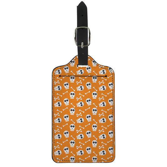 Halloween Skull Pattern Print Luggage Tag