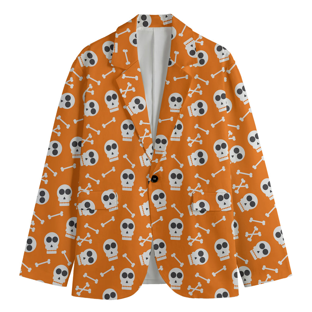 Halloween Skull Pattern Print Men's Blazer