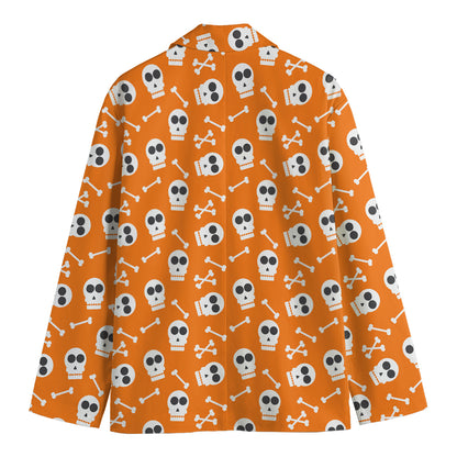 Halloween Skull Pattern Print Men's Blazer