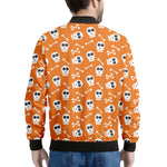 Halloween Skull Pattern Print Men's Bomber Jacket