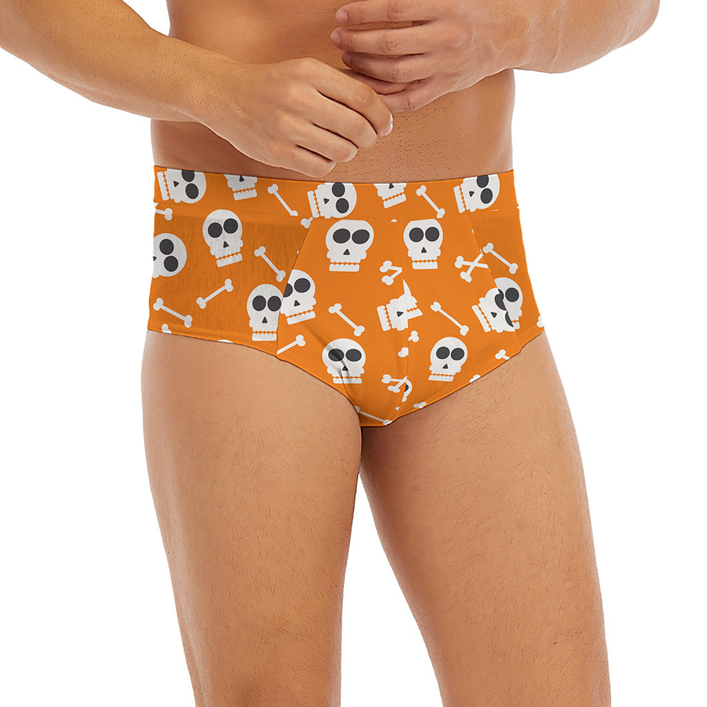 Halloween Skull Pattern Print Men's Briefs