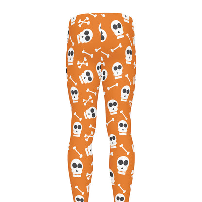 Halloween Skull Pattern Print Men's leggings