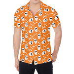 Halloween Skull Pattern Print Men's Shirt
