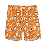 Halloween Skull Pattern Print Men's Sports Shorts
