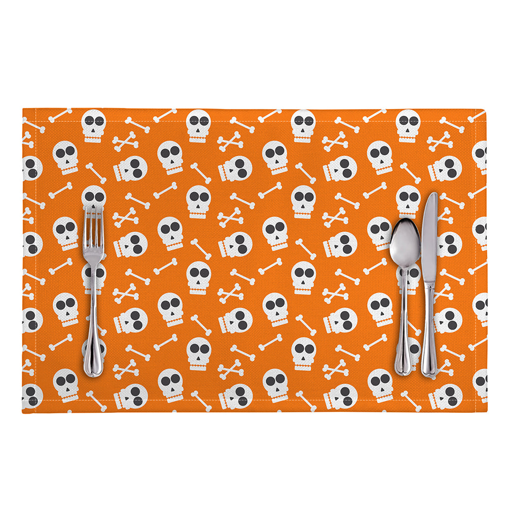 Halloween Skull Pattern Print Placemat