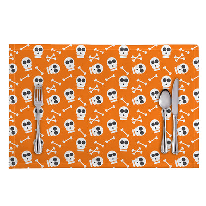 Halloween Skull Pattern Print Placemat