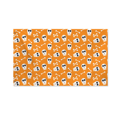 Halloween Skull Pattern Print Polyester Flag