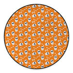Halloween Skull Pattern Print Round Floor Mat