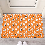 Halloween Skull Pattern Print Rubber Doormat