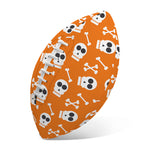 Halloween Skull Pattern Print Rugby Ball