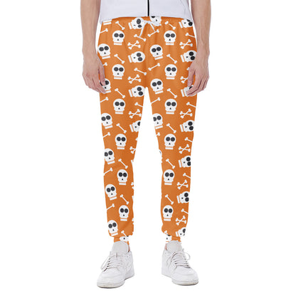 Halloween Skull Pattern Print Scuba Joggers