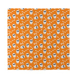 Halloween Skull Pattern Print Silk Bandana