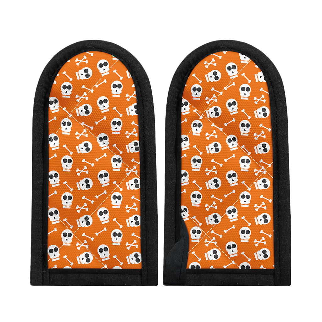 Halloween Skull Pattern Print Skillet Handle Cover