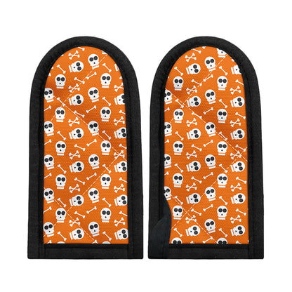 Halloween Skull Pattern Print Skillet Handle Cover