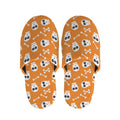 Halloween Skull Pattern Print Slippers