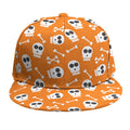 Halloween Skull Pattern Print Snapback Cap