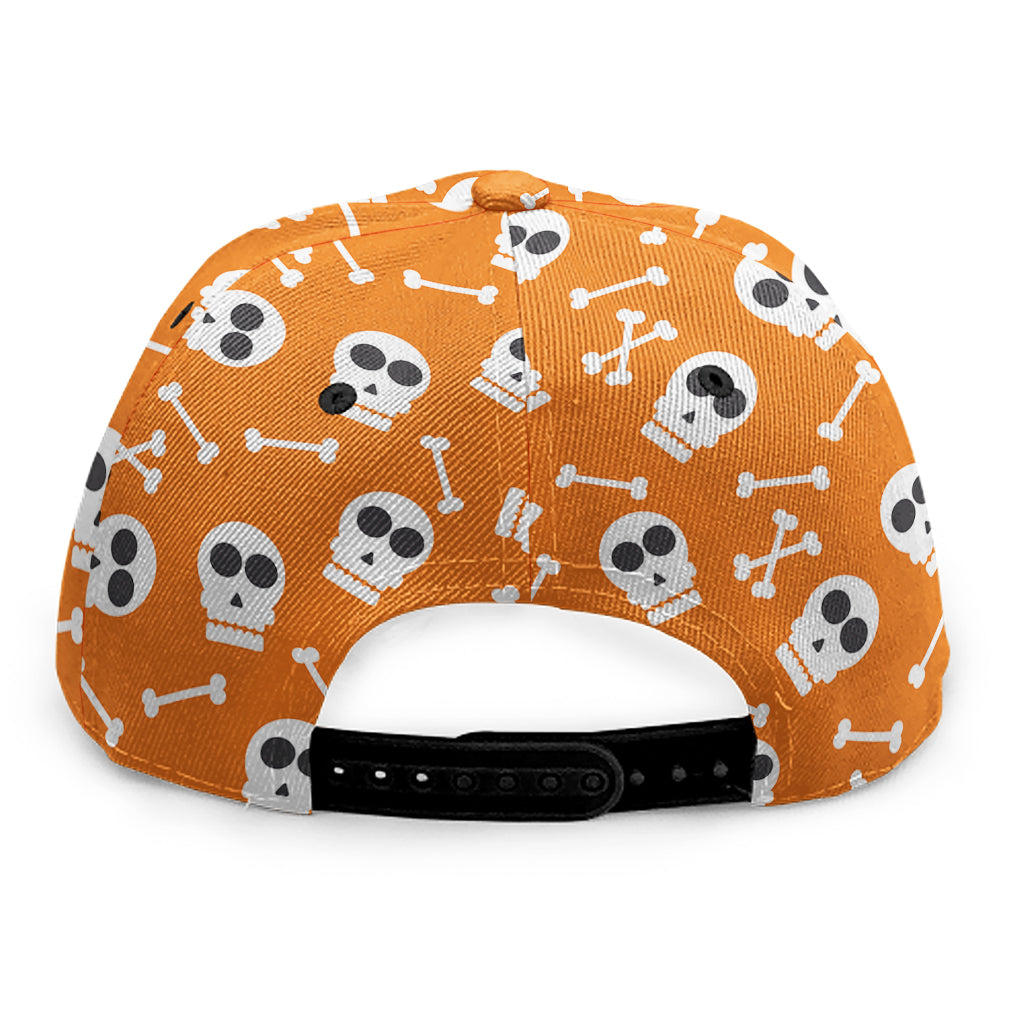 Halloween Skull Pattern Print Snapback Cap
