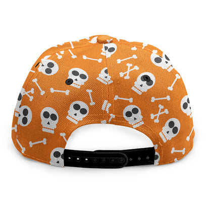 Halloween Skull Pattern Print Snapback Cap