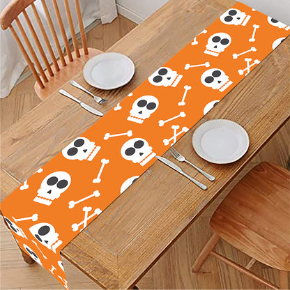 Halloween Skull Pattern Print Table Runner